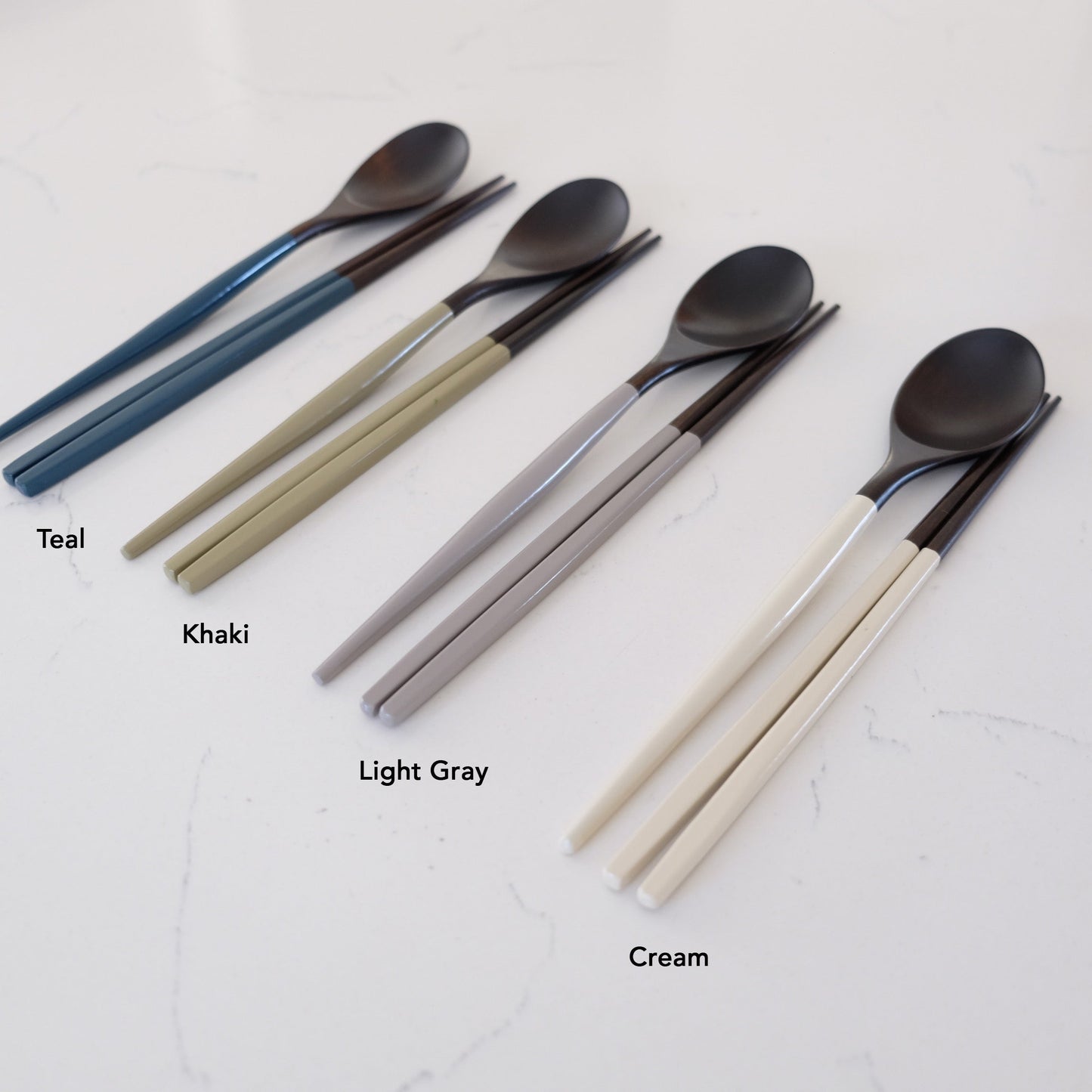Monotone Spoon and Chopsticks Set